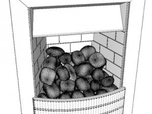 contemporary fireplace Modèle 3D