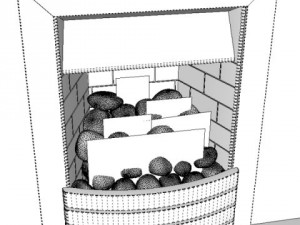 contemporary fireplace Modèle 3D