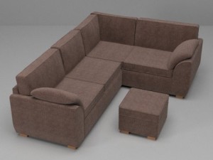 sofa  armchair set 3D 模型