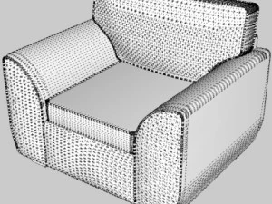 sofa  armchair set 3D Model