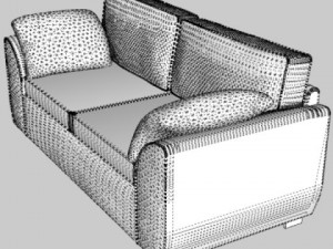 sofa  armchair set 3D 模型