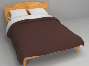pine bedroom furniture 3D 模型