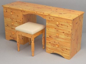 pine bedroom furniture 3D 模型
