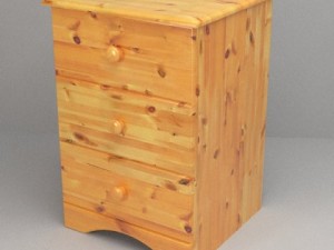 pine bedroom furniture 3D 模型