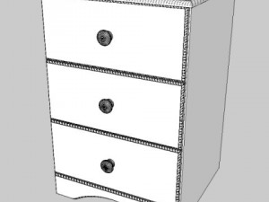 pine bedroom furniture 3D 模型