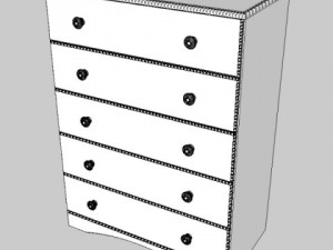 pine bedroom furniture 3D 模型