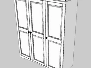 pine bedroom furniture 3D Model