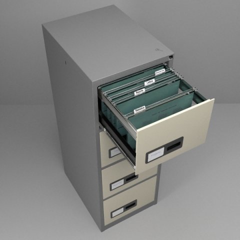 filing cabinet 3D-Modell .c4d .max .obj .3ds .fbx .stl .blend 