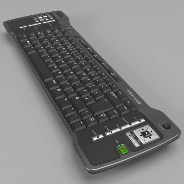 media center keyboard 3D Model .c4d .max .obj .3ds .fbx .stl .blend 