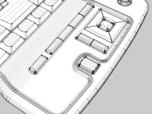 media center keyboard 3D Model