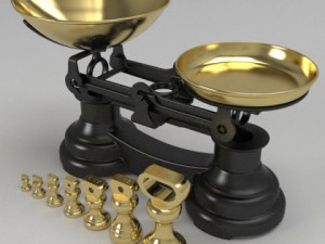 kitchen balance scales Modelo 3D