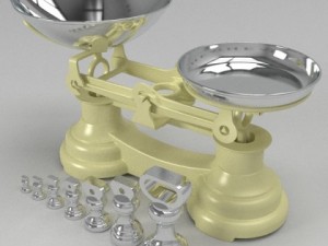 kitchen balance scales 3D मॉडल