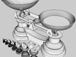 kitchen balance scales 3D मॉडल