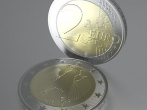 german euro coins 3D Model