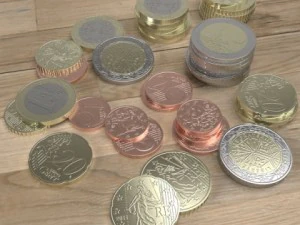 french euro coins 3D Model