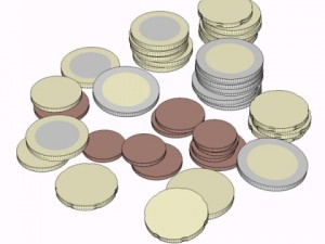 french euro coins 3D Model