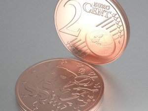 french euro coins 3D Model