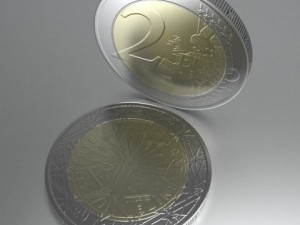 french euro coins 3D Model