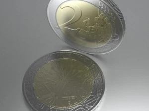 french euro coins 3D Model