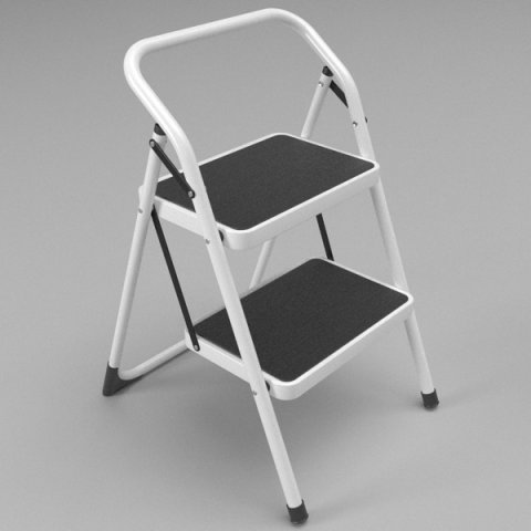 folding steps  step stool 3D Model .c4d .max .obj .3ds .fbx .stl .blend 