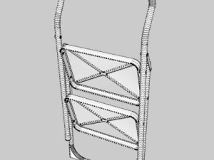 sgabello con gradini pieghevoli Modello 3D