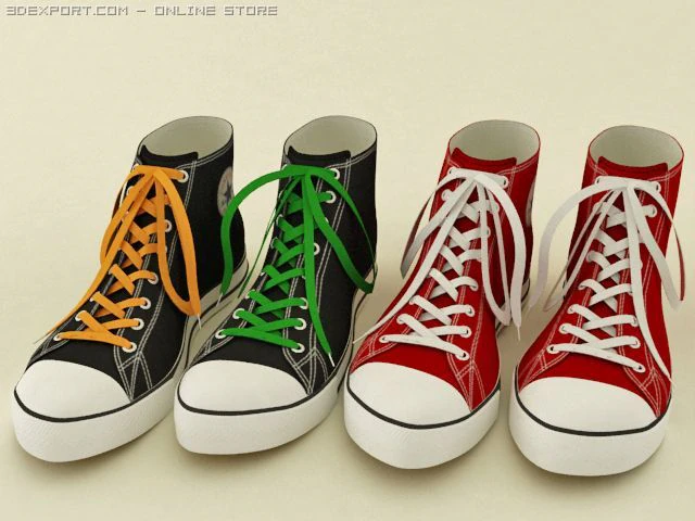 converse keds 3D Model .c4d .max .obj .3ds .fbx .stl .blend 