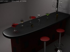 bar stand Modelo 3D