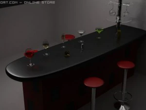吧台 3D 模型