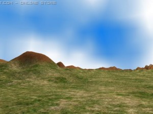 green fields landscape terrain 3D Model
