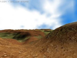 green fields landscape terrain 3D Model