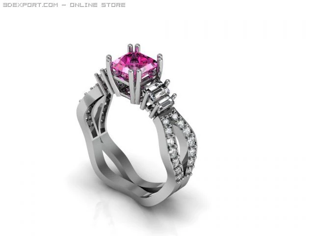 8 ring 3D Model .c4d .max .obj .3ds .fbx .stl .blend