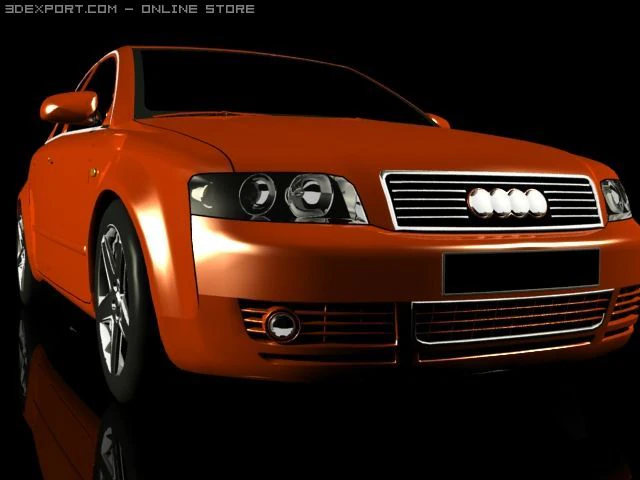 audi a4 2004 3D Model .c4d .max .obj .3ds .fbx .stl .blend