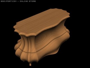 nightstand kamod table Modello 3D