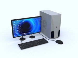 low poly computer Model 3D