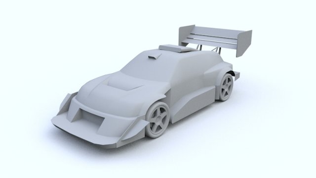 low poly suzuki escudo pikes peak trial car 3D 模型 .c4d .max .obj .3ds .fbx .stl .blend 