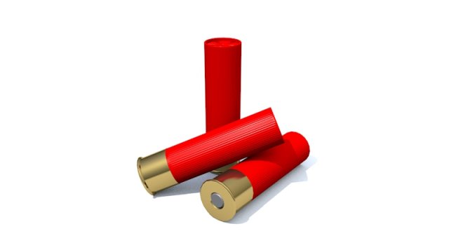 low poly 12 gauge shells 3D Model .c4d .max .obj .3ds .fbx .stl .blend 