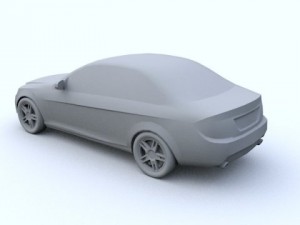 low poly mercedes benz c class 2007 3D 模型