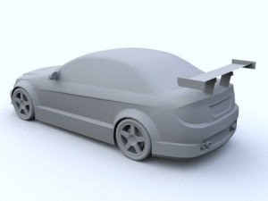 low poly mercedes benz c class 2007 custom 3D 모델