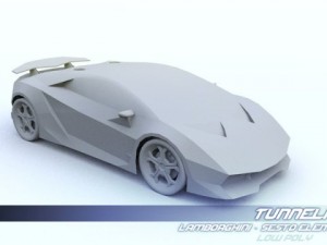 low poly lamborghini sesto elemento Model 3D
