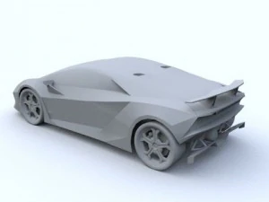 low poly lamborghini sesto elemento 3D Model