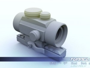 low poly utg 4 moa redgreen dot scope Model 3D
