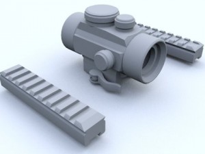 low poly utg 4 moa redgreen dot scope Modèle 3D