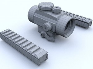 low poly utg 4 moa redgreen dot scope Modèle 3D