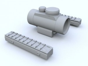 low poly utg 4 moa redgreen dot scope Modèle 3D