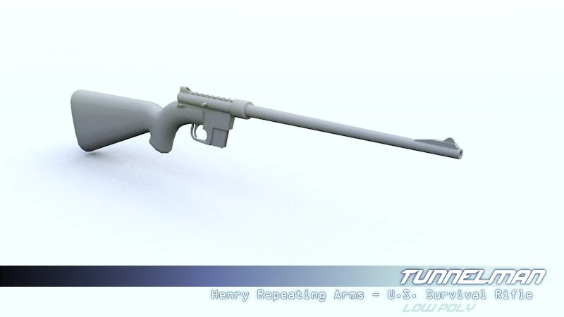 low poly henry us survival rifle 3D Model .c4d .max .obj .3ds .fbx .stl .blend 
