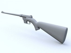low poly henry us survival rifle 3D Model