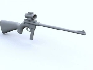 low poly henry us survival rifle 3D Model