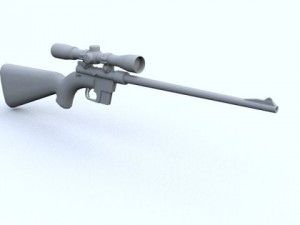low poly henry us survival rifle 3D Model