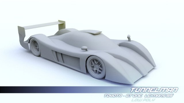 low poly toyota gt one 3D 모델 .c4d .max .obj .3ds .fbx .stl .blend 