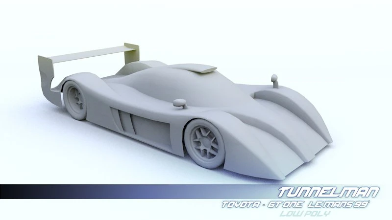 low poly toyota gt one 3D Model .c4d .max .obj .3ds .fbx .stl .blend